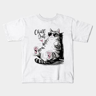 Chill Out Cat Kids T-Shirt